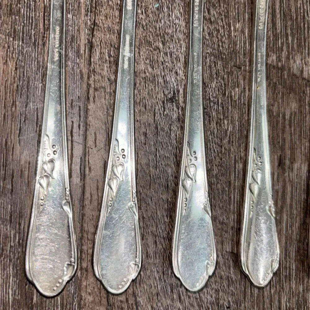 William A Rogers A1 Plus Oneida LTD Forks Lot Of 10 Sliver